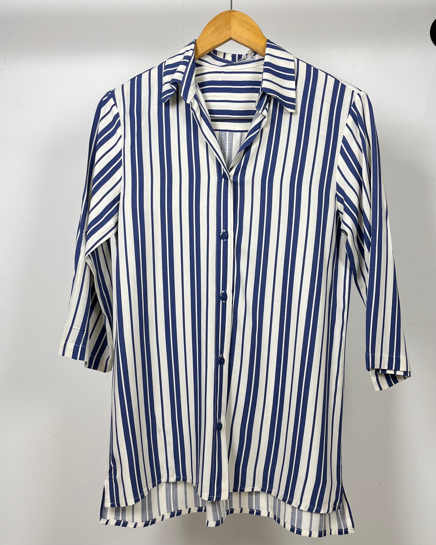 Camisa Listrada Manga Média 49761