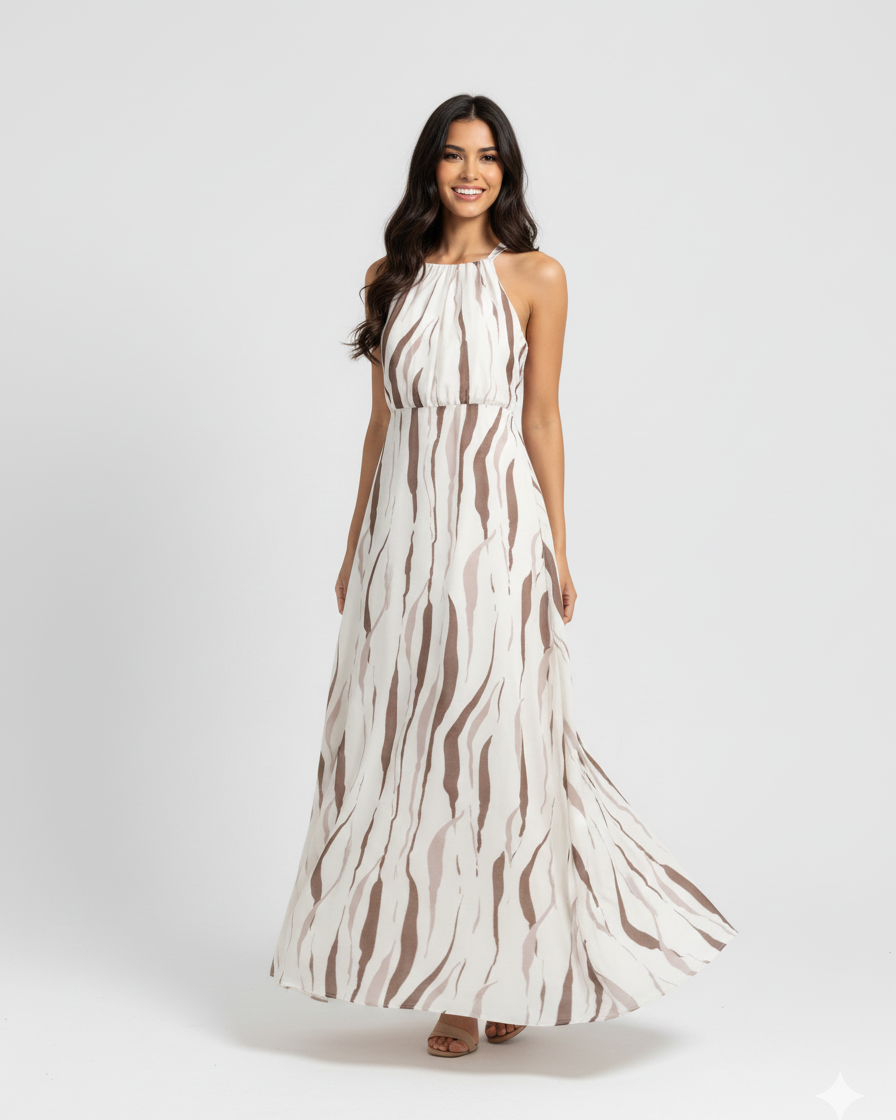 Vestido Longo Estampado 80255