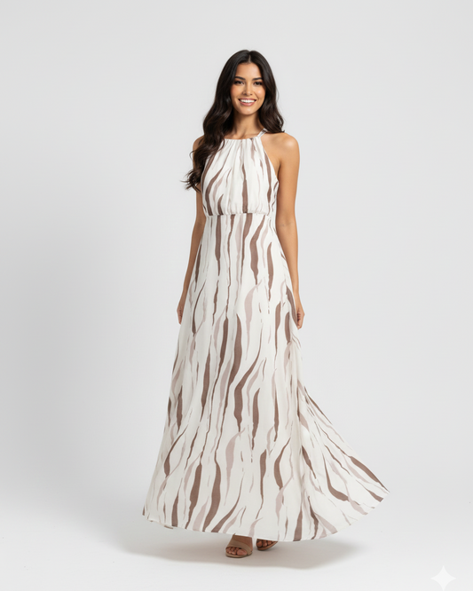 Vestido Longo Estampado 80255