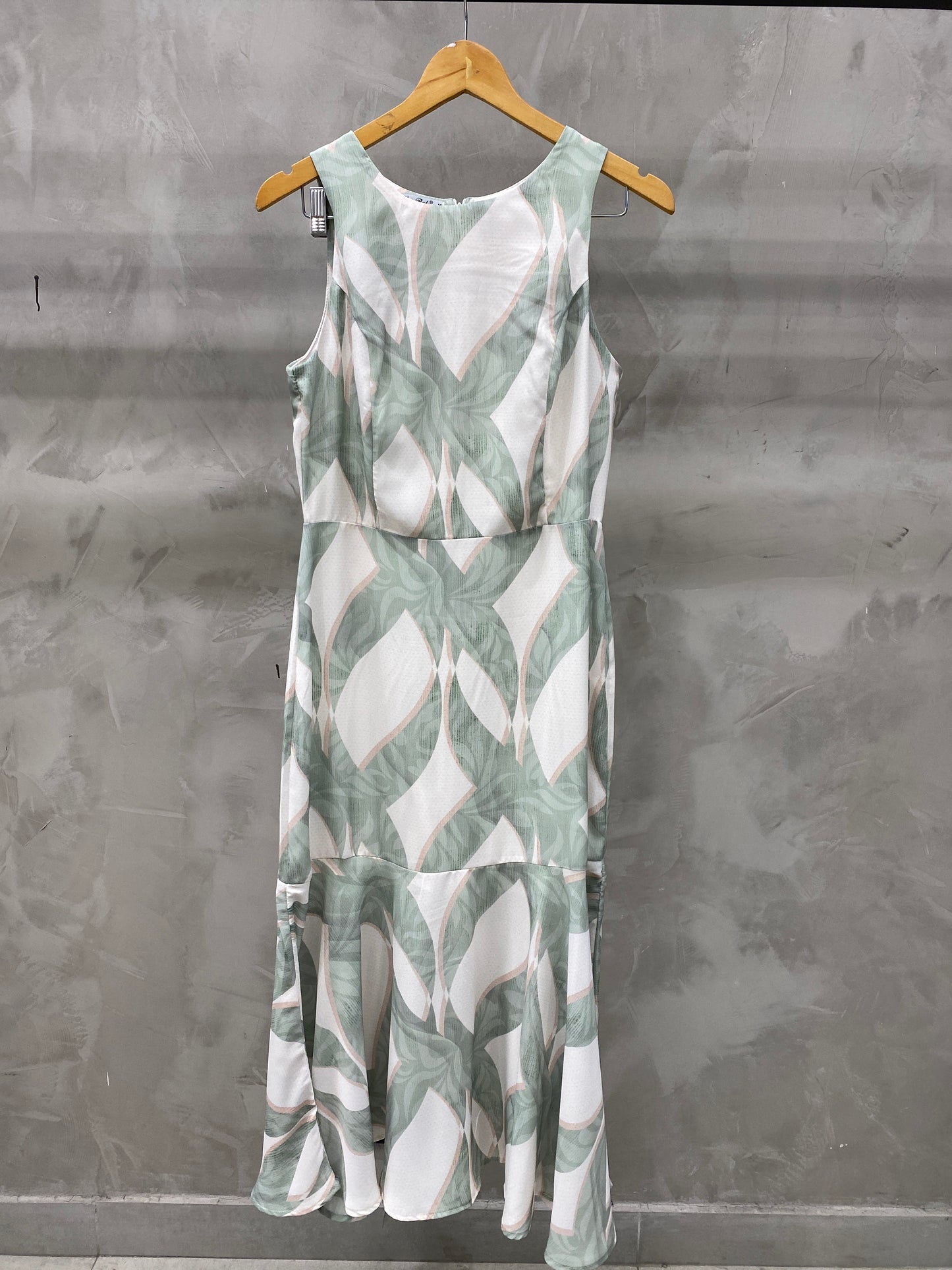 Vestido Midi Acinturado Estampado 90212