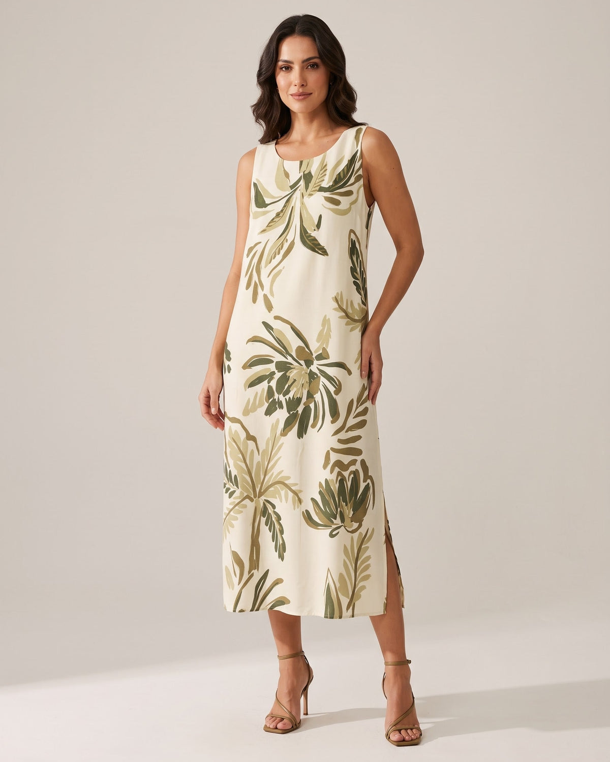 Vestido Midi Regatão Estampado 90500