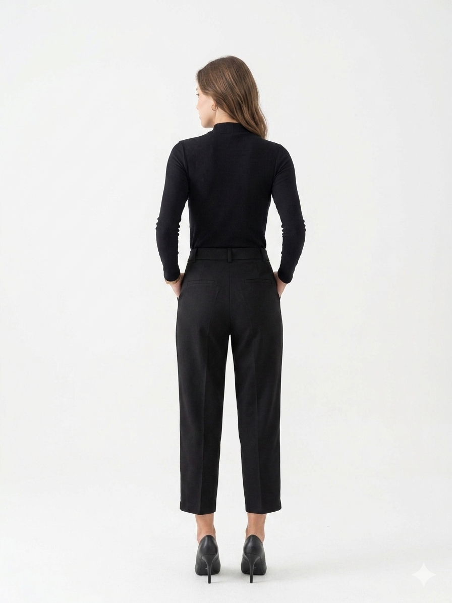 Blusa De Malha Manga Longa Gola Alta 92420