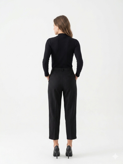 Blusa De Malha Manga Longa Gola Alta 92420