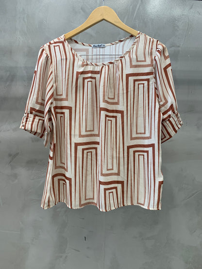 Blusa Manga Bufante Estampada 60050