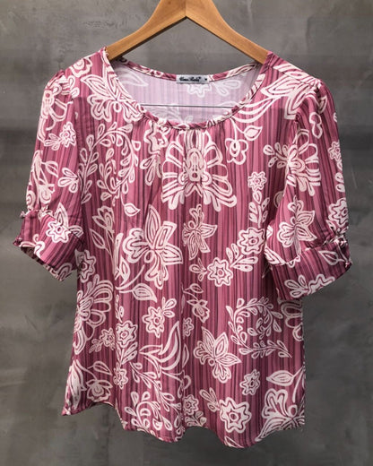 Blusa Manga Bufante Estampada 60052