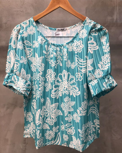 Blusa Manga Bufante Estampada 60052
