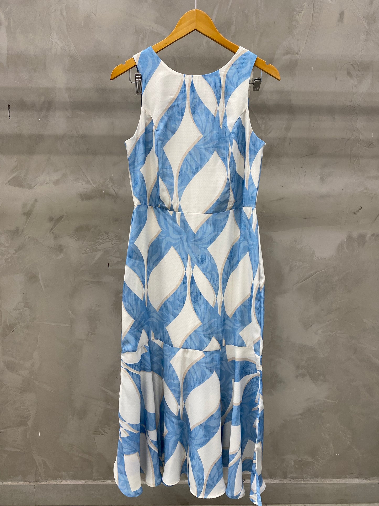 Vestido Midi Acinturado Estampado 90212