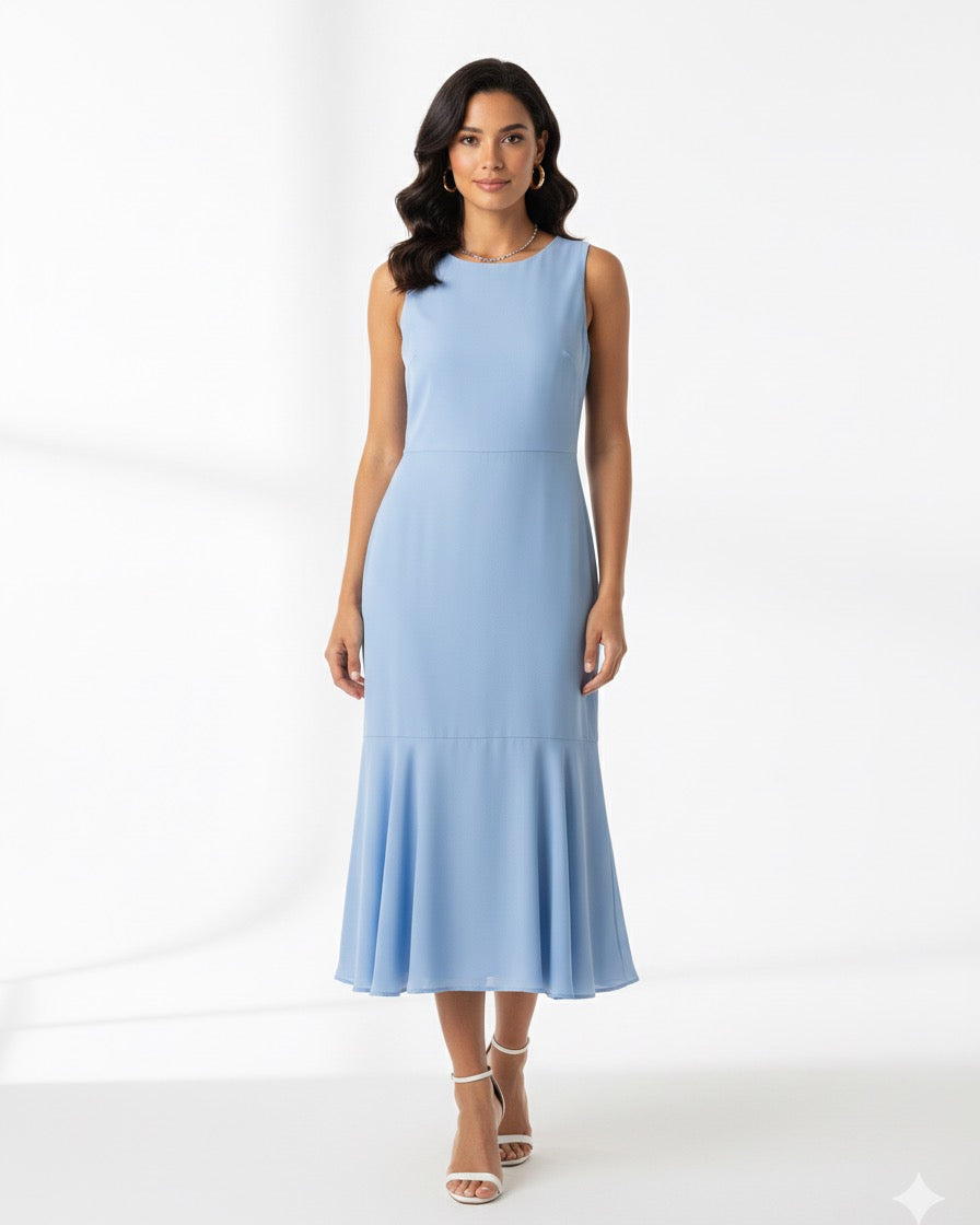 Vestido Midi Acinturado 09021