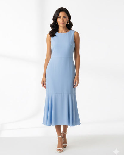 Vestido Midi Acinturado 09021