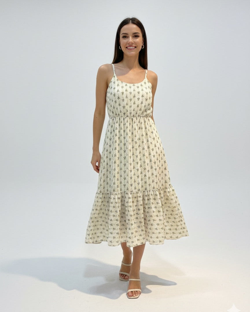 Vestido Midi Gola Franzida 60641