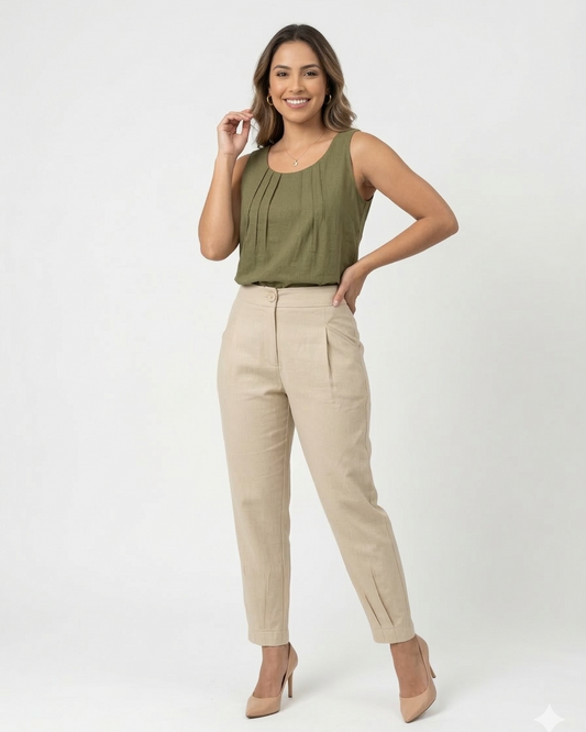 Regata Alça Larga Viscose Liso 60686