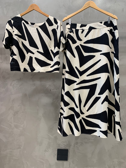 Conjunto Saia e Cropped Estampado 90563