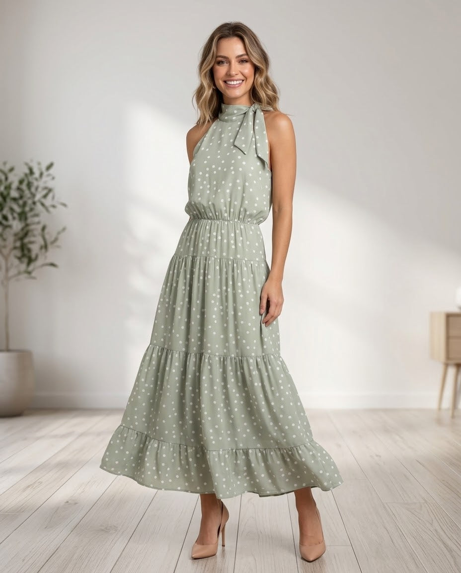Vestido Longo De Poa Tres Marias 92680