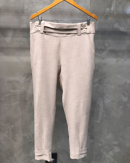 Calça Plus Detalhe Botões Polylinho 02948