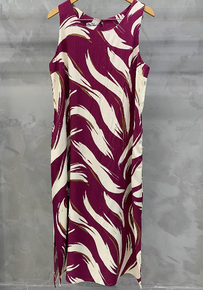 Vestido Midi Regatão Estampado 09050