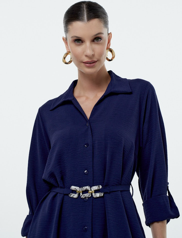 Vestido Chemise Com Faixa 90620