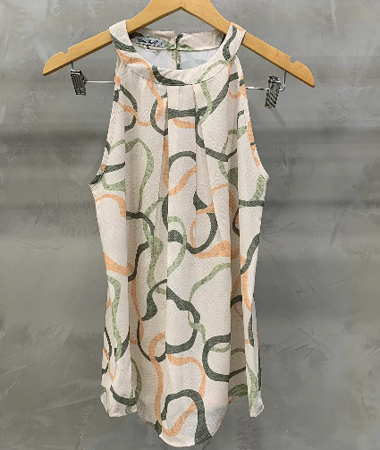 Regata Trapézio Estampada Verde 80232