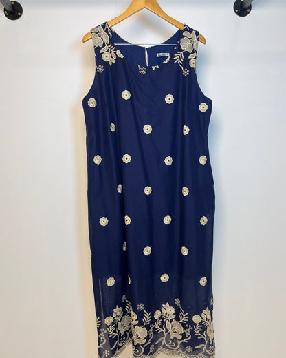 Vestido Midi Plus de Algodão Bordado 92011