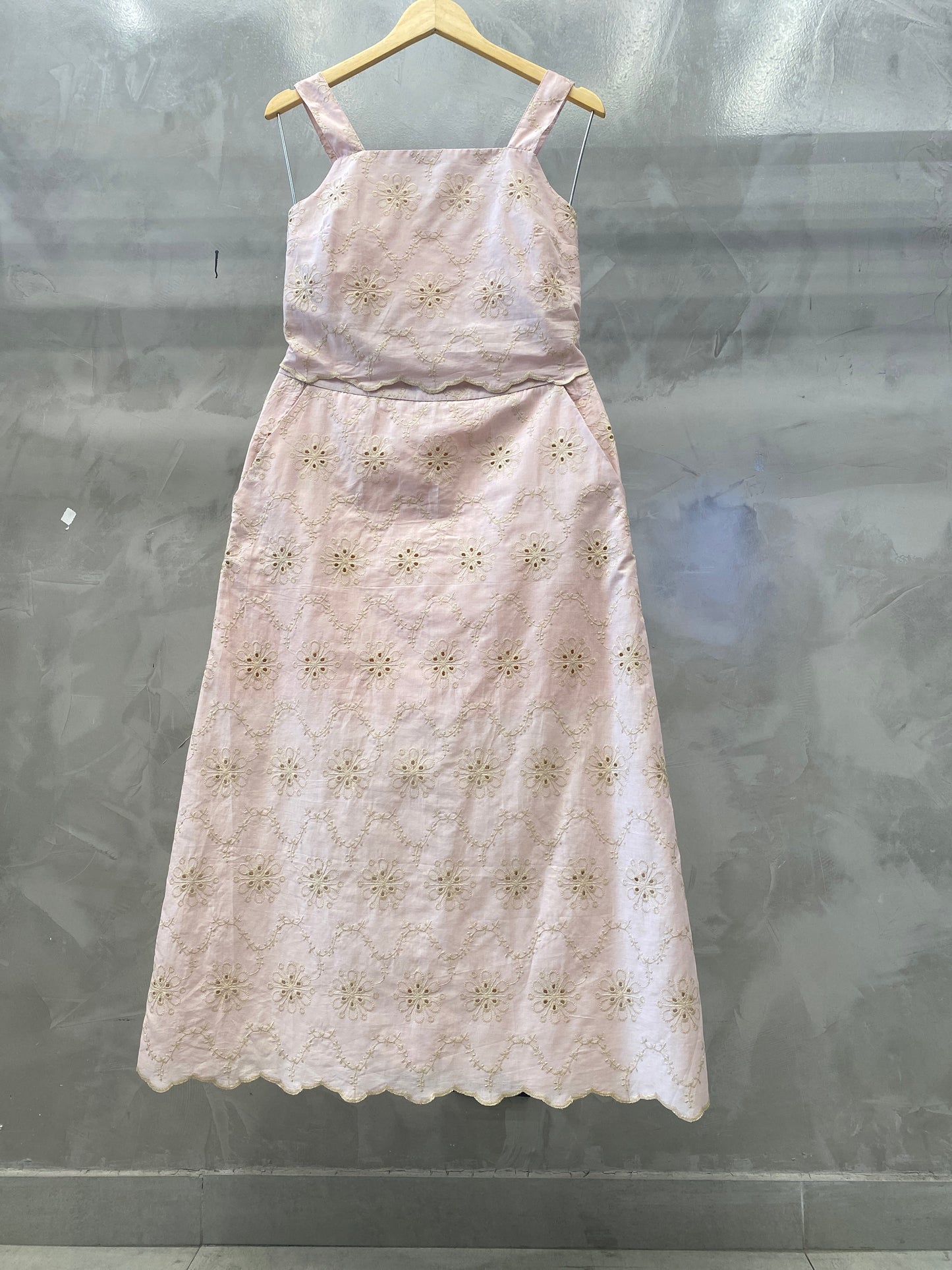 Conjunto Cropped e Saia Bordado 91082