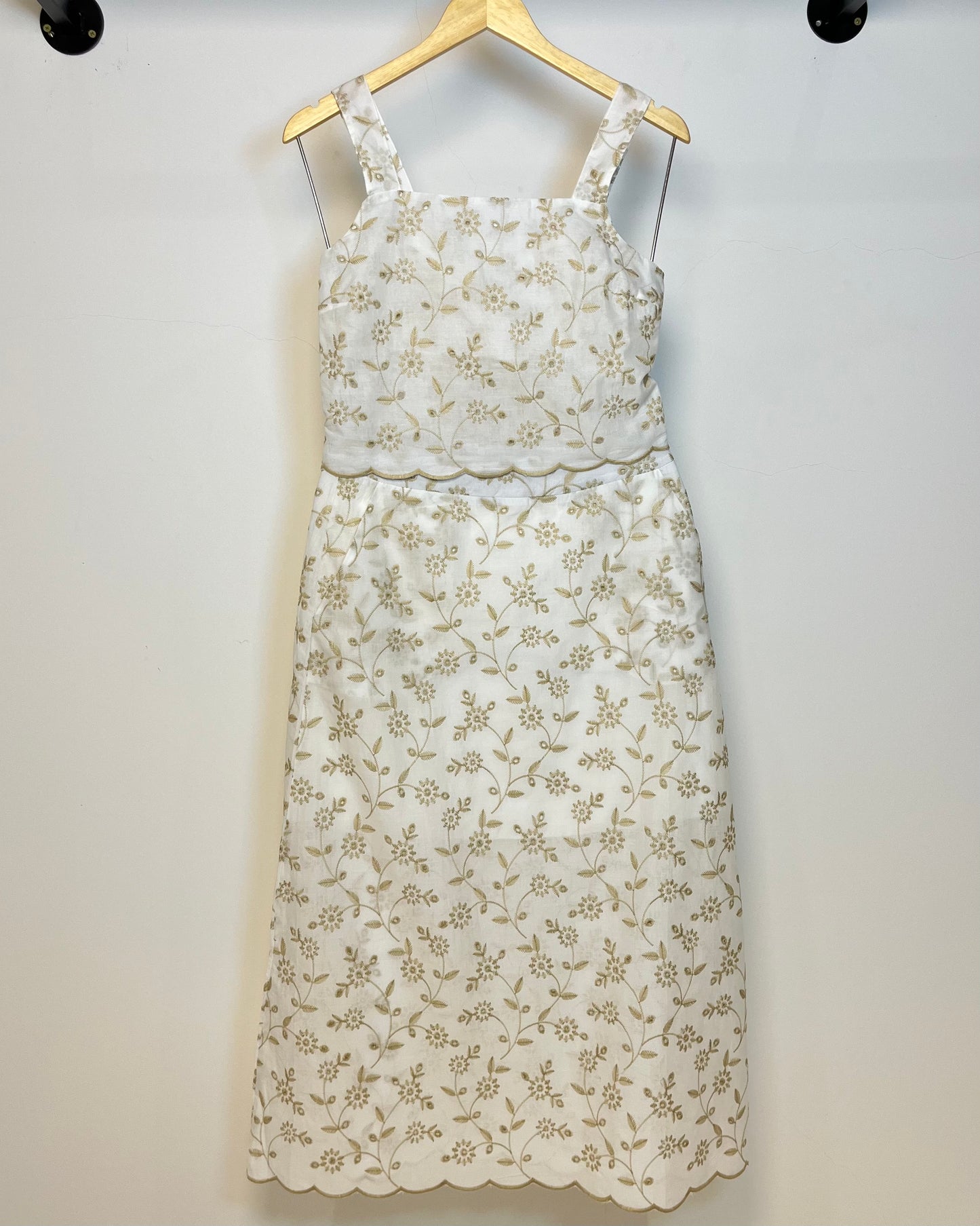 Conjunto Cropped e Saia Bordado 91082