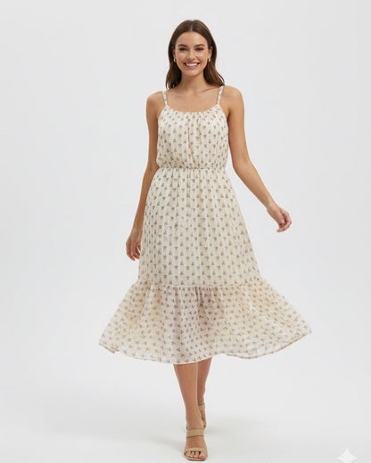 Vestido Midi Gola Franzida 60641