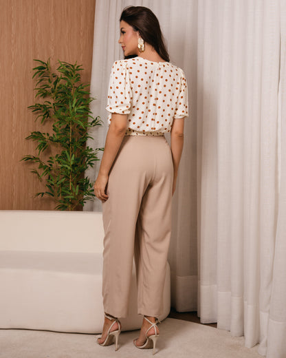 Blusa Com Manga Bufante E Gola Alta 92700