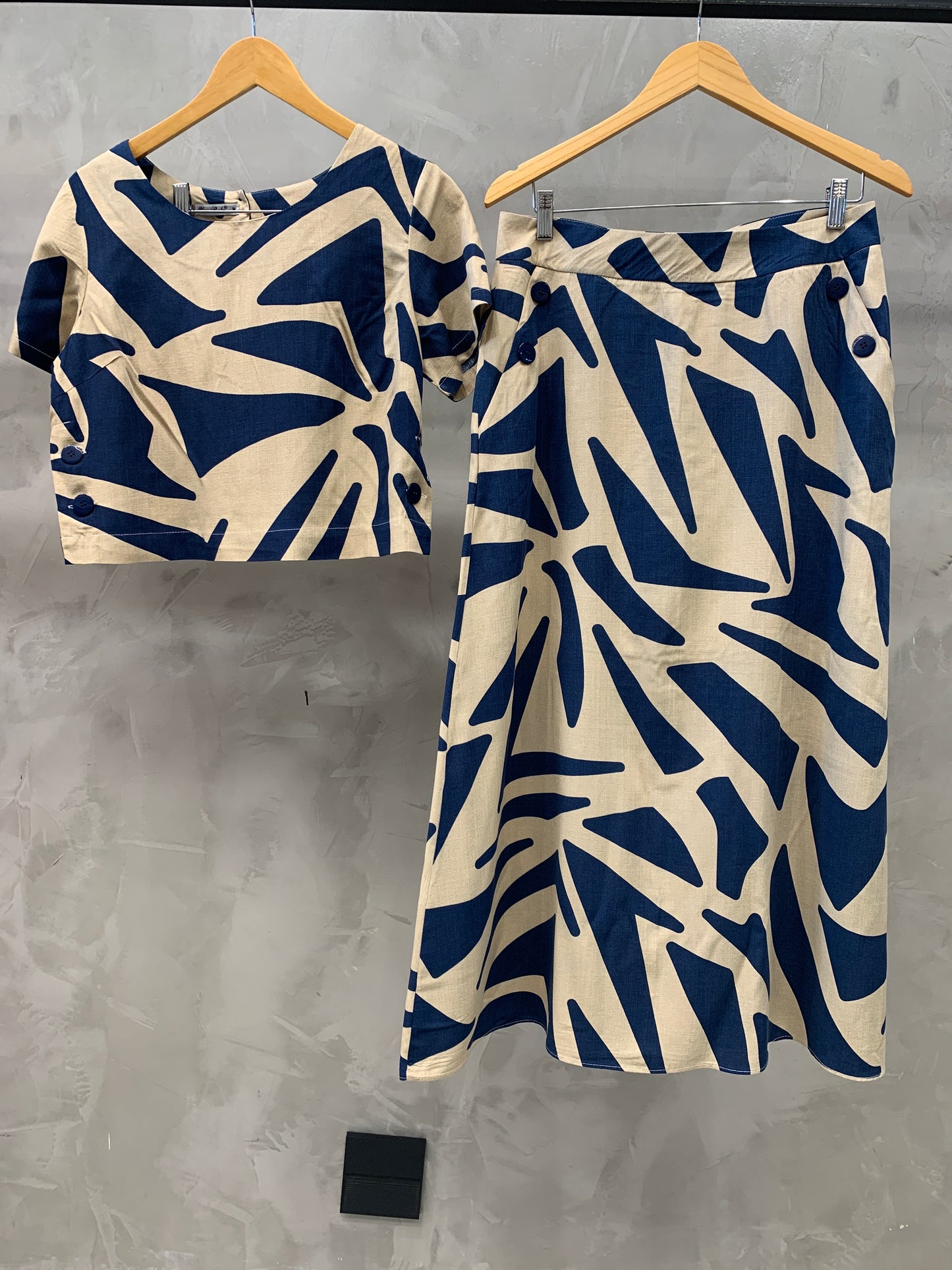 Conjunto Saia e Cropped Estampado 90563