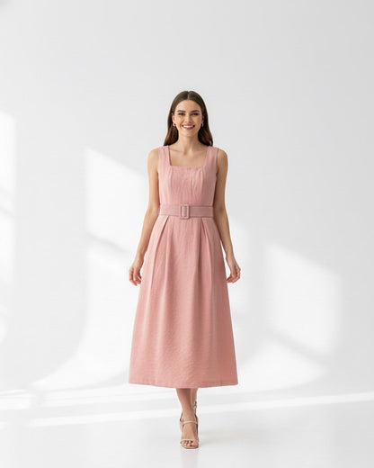 Vestido Midi Cinto 09094