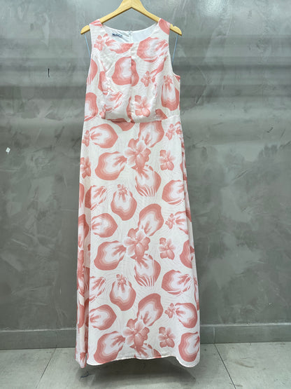 Vestido Plus Longo Estampado 50640
