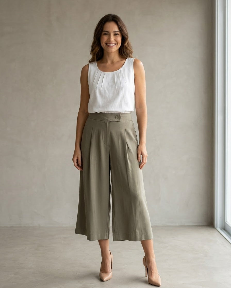 Pantacourt Com Detalhe No Cos 30070