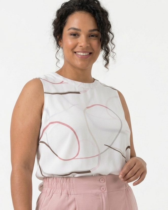 Cropped Plus Estampada 8029