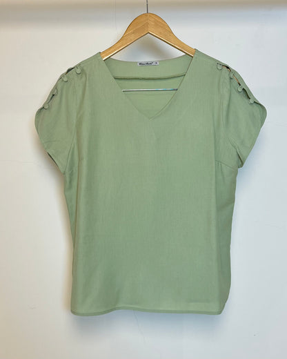 Blusa Botões Decote V 60720