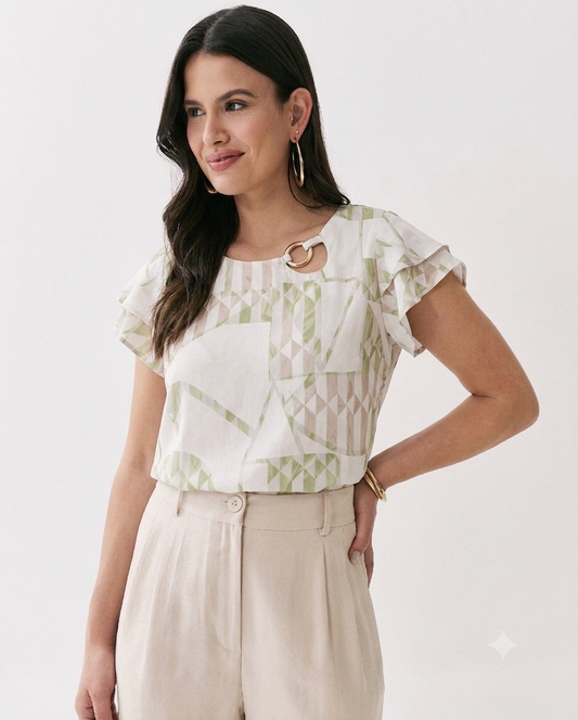 Blusa Com Detalhe de Argola 50862