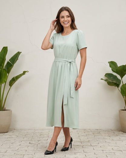 Vestido Midi Com Fenda Frontal 92650