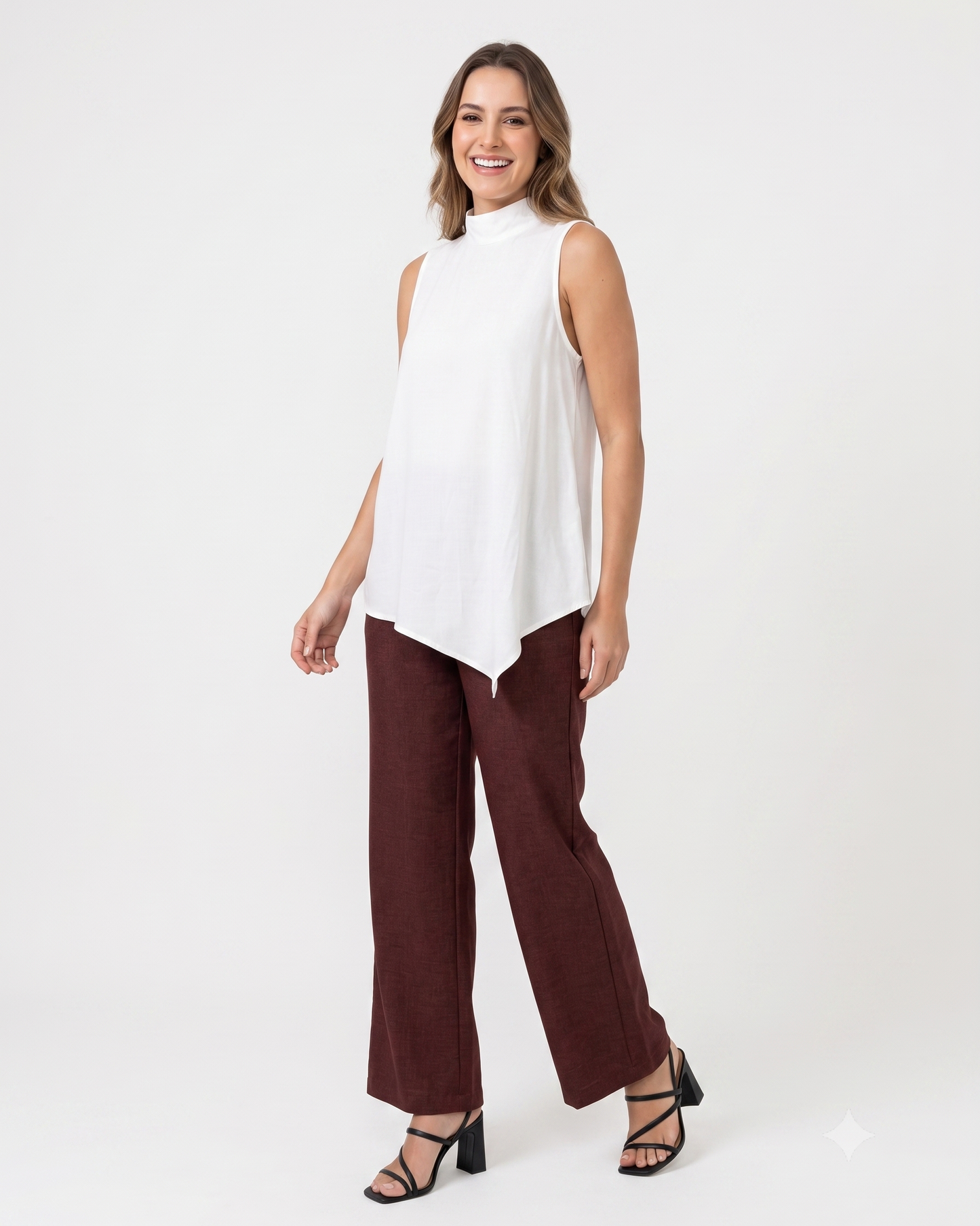 Regata Gola Alta Assimetrica De Viscose 92610