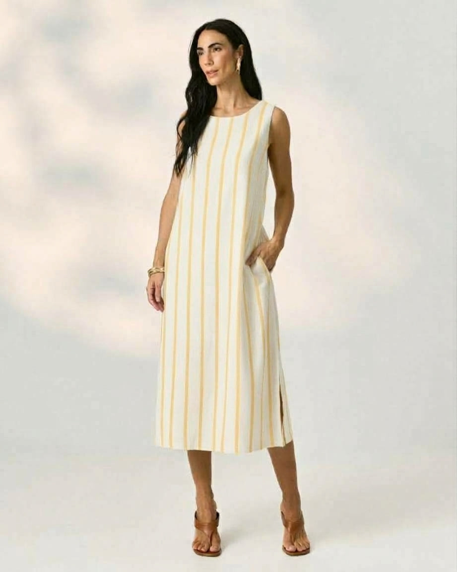 Vestido Midi De Linho 91453