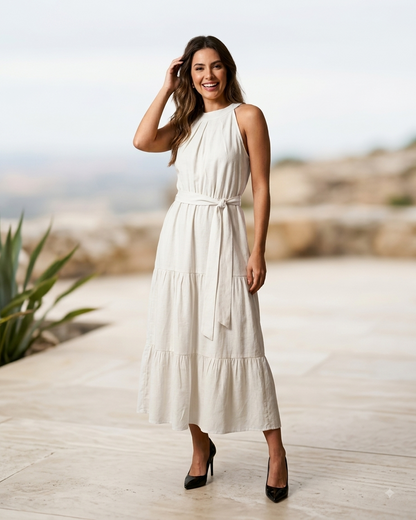 Vestido Midi Com Saia em Camadas 92640