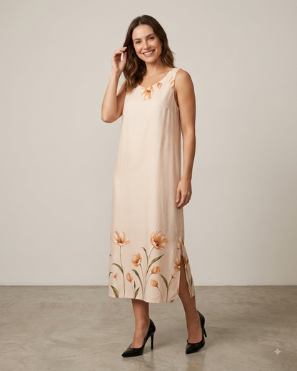 Vestido Midi Regatão Estampado 90508