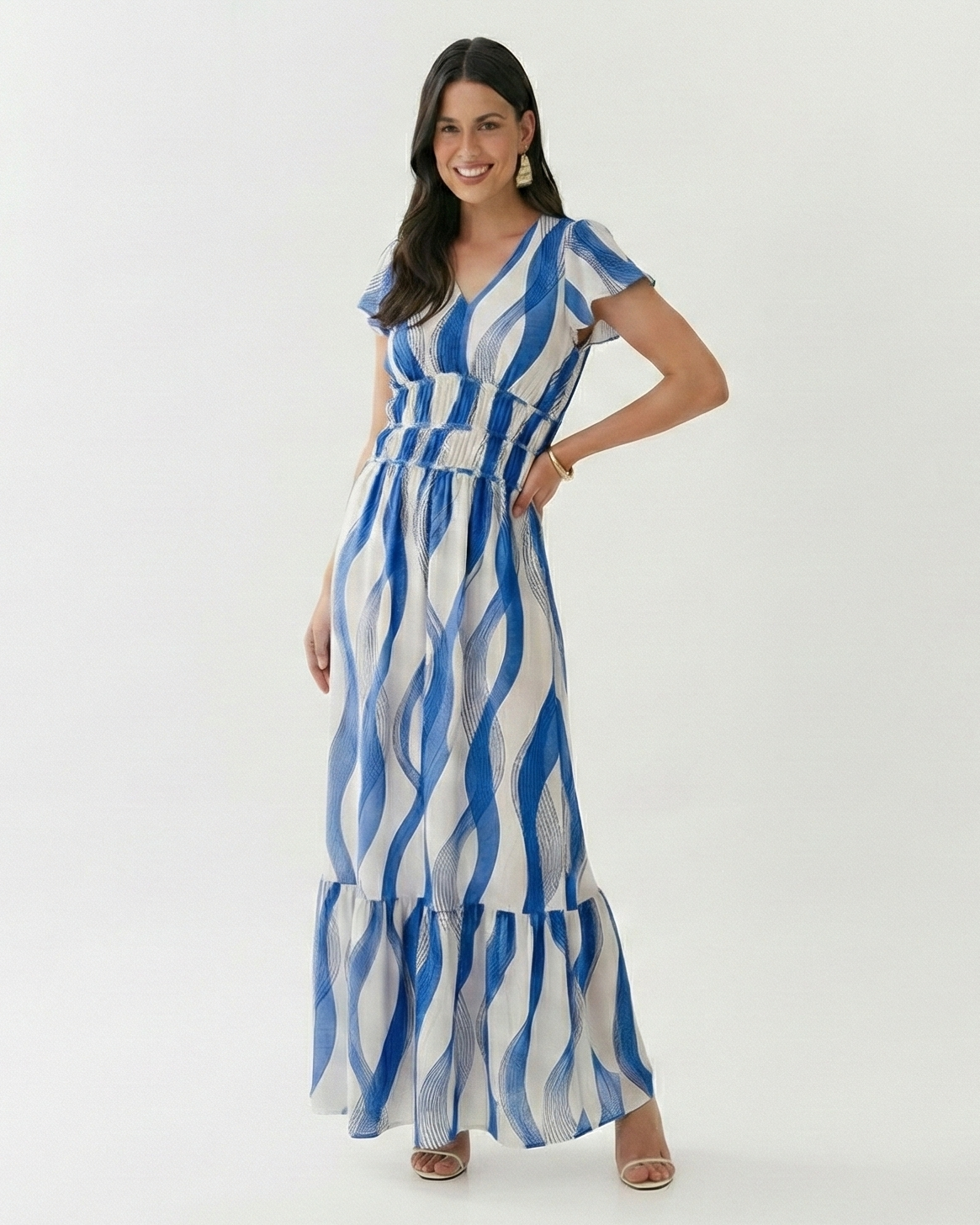 Vestido Longo Acinturado 90981