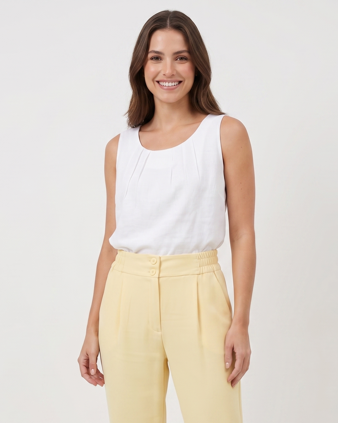 Calça Reta Com Elastico Lateral 29691