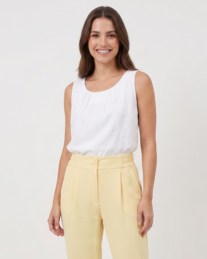 Calça Reta Com Elastico Lateral 29691