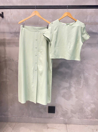 Conjunto cropped e saia 91560