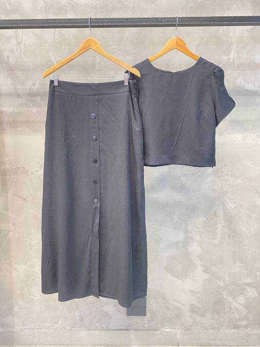 Conjunto cropped e saia 91560