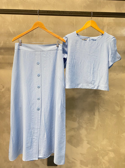Conjunto cropped e saia 91560