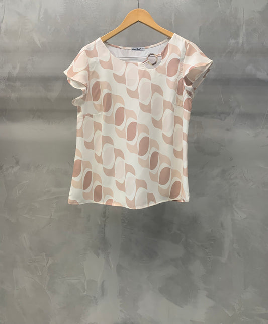 Blusa Com Detalhe de Argola Bege 50861