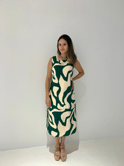Vestido Midi Regatão Estampado 91061