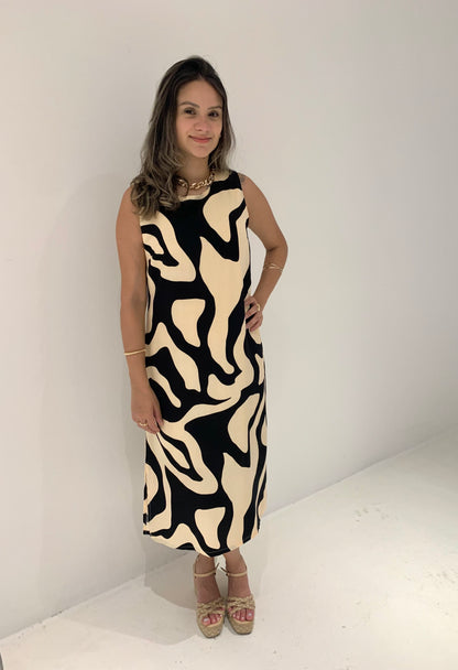 Vestido Midi Regatão Estampado 91061