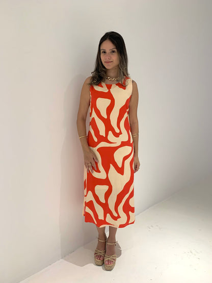 Vestido Midi Regatão Estampado 91061