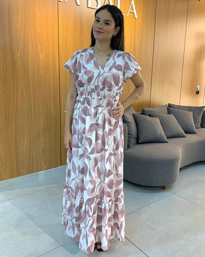 Vestido Longo Acinturado 90982