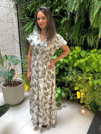 Vestido Longo Acinturado 90982